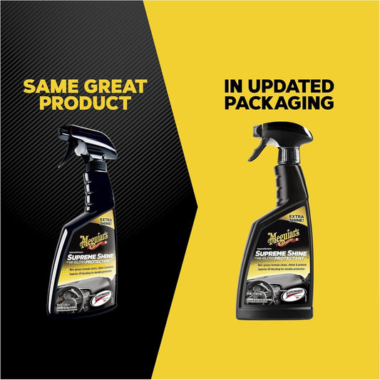 Meguiar's Supreme Shine Protectant Wipes - Convenient Protectant Wipes with UV Blocking for Durable Protection, Premium Car Wipe that Clean and Leave a Non-Greasy Glossy Shine, 30 Count