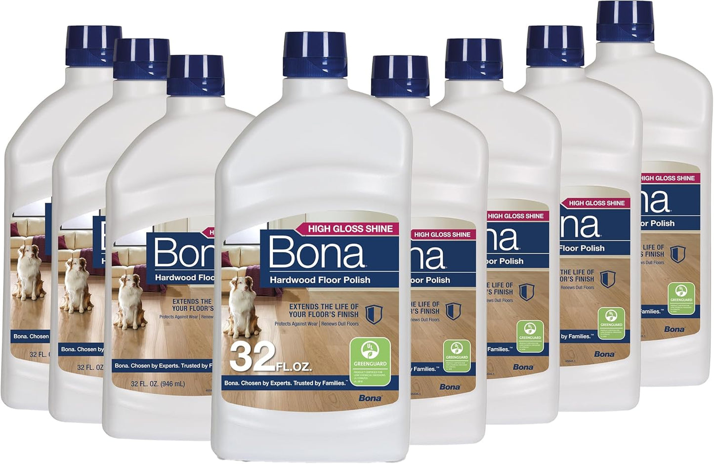 Bona Hardwood Floor Polish - 32 fl oz - High Gloss Shine - Polish for Wood Floors - Protects and Renews Dull Flooring - Covers 500 sq ft