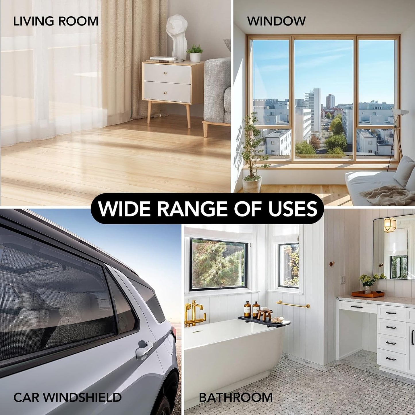 Shower Squeegee for Gass Doors, 15-51" Telescopic Squeegee for Window Cleaning, Squeegee for Shower Glass, Window Cleaner Tool with Long Handle for Tile Walls, Sliding Door, Floor, Car Windshield