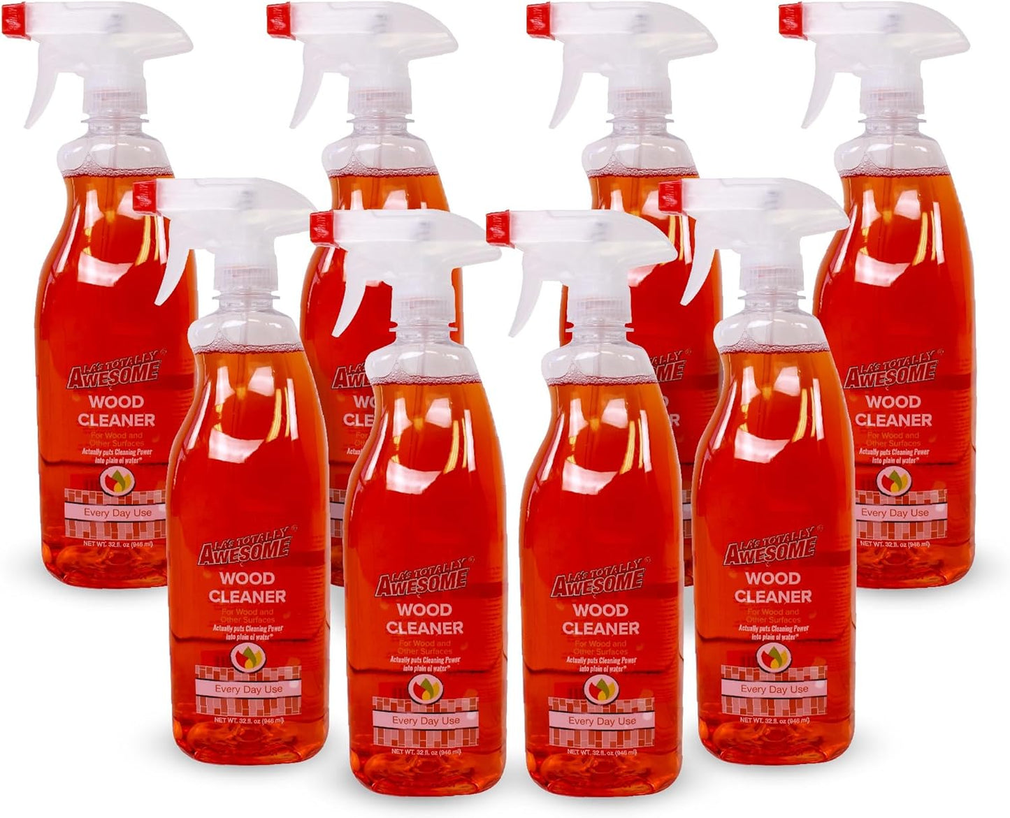 La's Totally Awesome Daily Wood Cleaner Spray, For Bookcases, Shelves, tables and more, Plant-Derived Formula, 32 Fl Oz (Pack of 3)