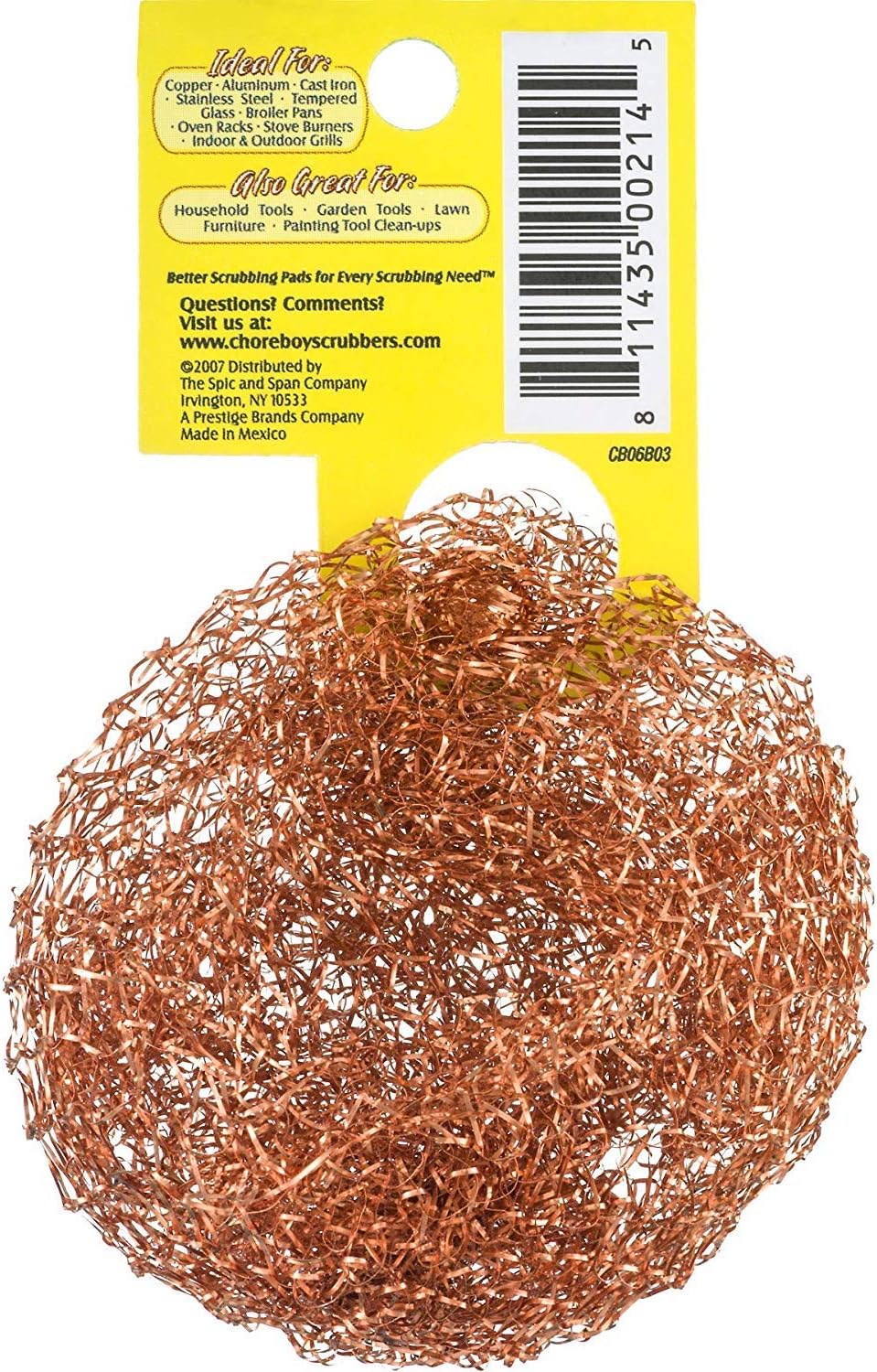 Chore Boy Ultimate Copper Scrubber Scouring Pad, Pure Copper (10-Pack)