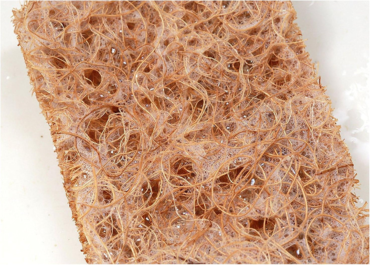 Safix Natural Non-Scratch Multi-Purpose Coconut Scrub-Pad, 4-Count. (7 x 10)