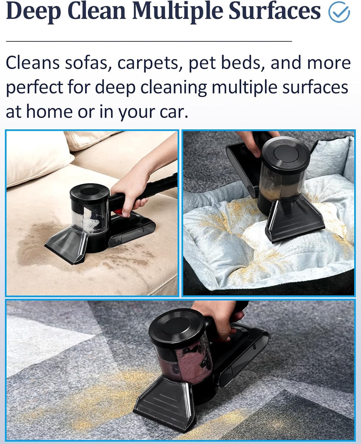 Sub Surface Carpet Extraction Vacuum Attachments for Water Wet Extractor Vac Cleaners, Stain Remover Deep Cleaning Rug Shampooer Tools for Sofa, Rug, Car Seats – Spray & Extract Stains Easily