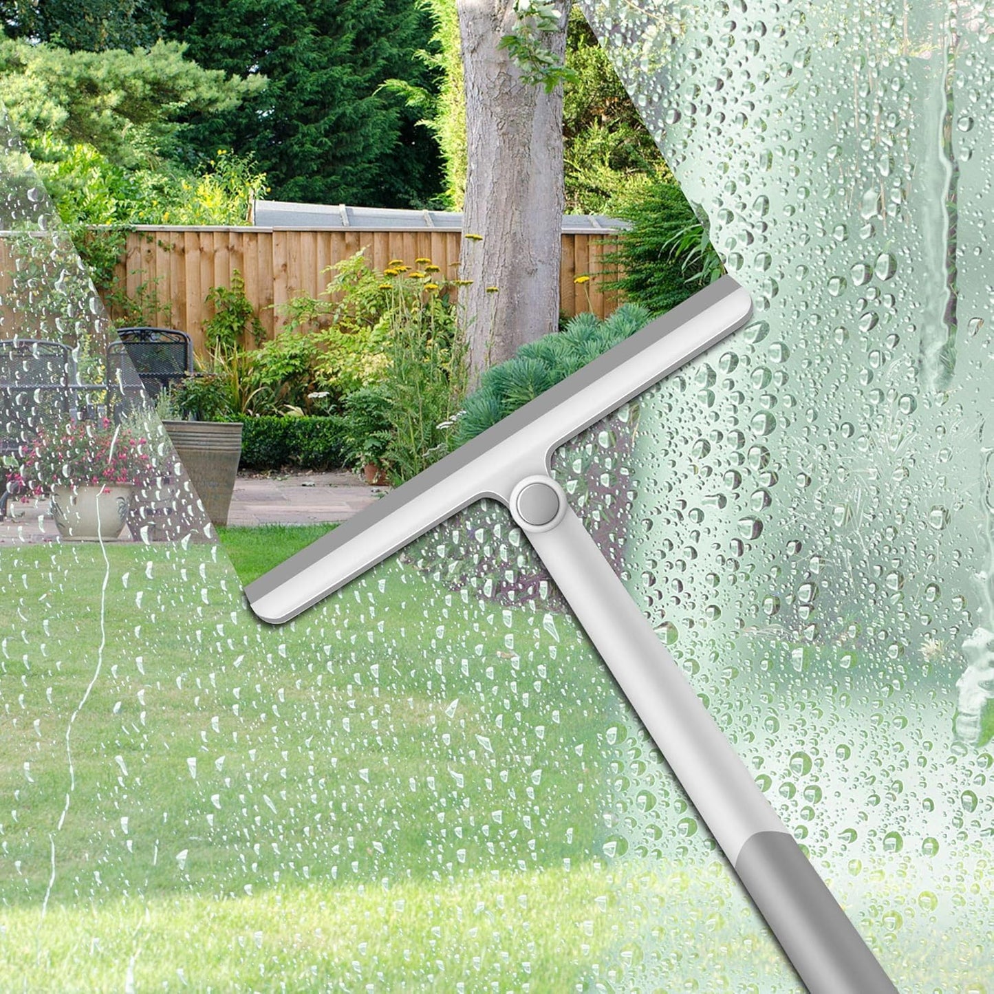 Window Squeegee, 2 Pack Shower Squeegee for Glass Doors Bathroom Mirror Windows Cars and Tile Walls, Silicone Plastic Squiggy Cleaner Tool 12 inch(4 Pack