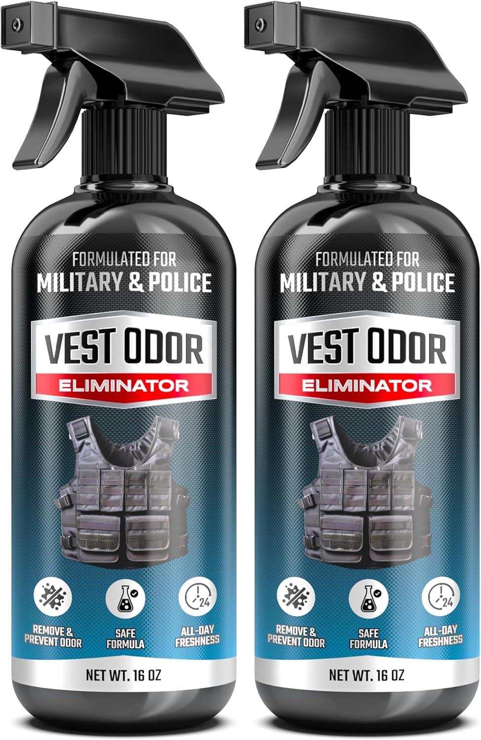 FORTIVO Vest Odor Remover Spray Non-Toxic, Residue-Free, Long-Lasting Fresh Scent 2 Pack