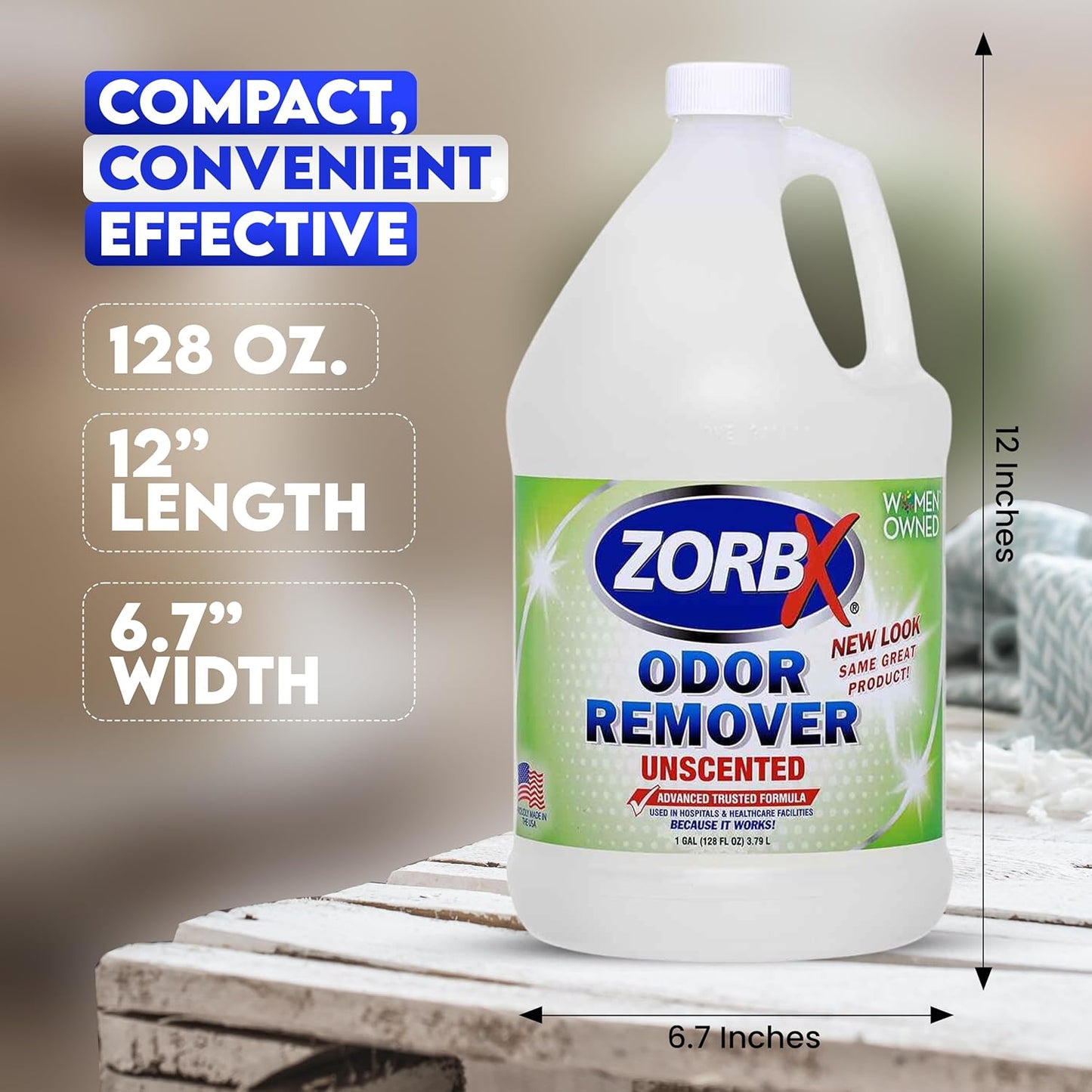 ZORBX Unscented Odor Remover Spray 32 oz - Perfect Solution for Strong Odor - Advanced Trusted Formula & Fast-Acting Odor Eliminator for Dog, Cat, Puppy