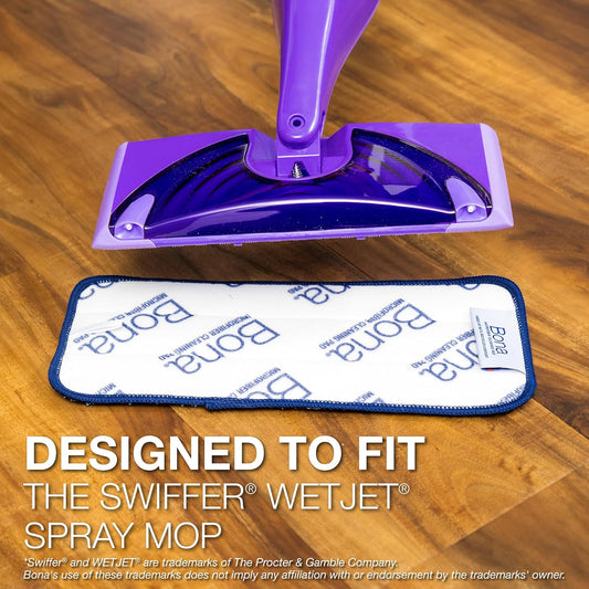 Bona Mop Microfiber Cleaning Pad for Hardwood & Hard Surface Floors - Value 3-Pack - For Use With Bona Mops - Dual Zone Cleaning