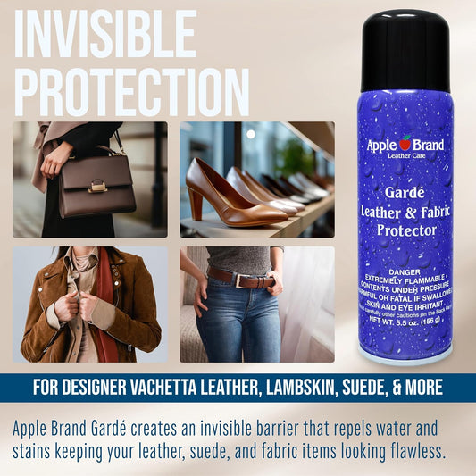 Apple Brand Garde Rain & Stain Water Repellent - Protector Spray for Handbags, Purses, Shoes, Boots, Accessories, Furniture - Won't Alter Color - Great for Vachetta