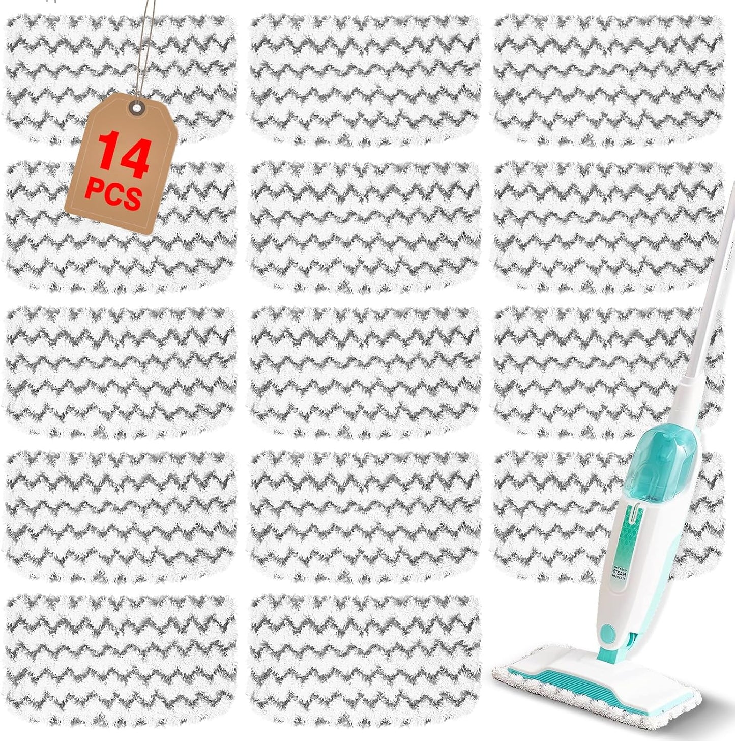 6 Pack Steam Mop Replacement Pads Compatible with Shark Steam Mops S1000/S1000A/S1000C/S1000WM/S1001C, Floor Steamer Pads Washable, Reusable Microfiber Cleaner Pads