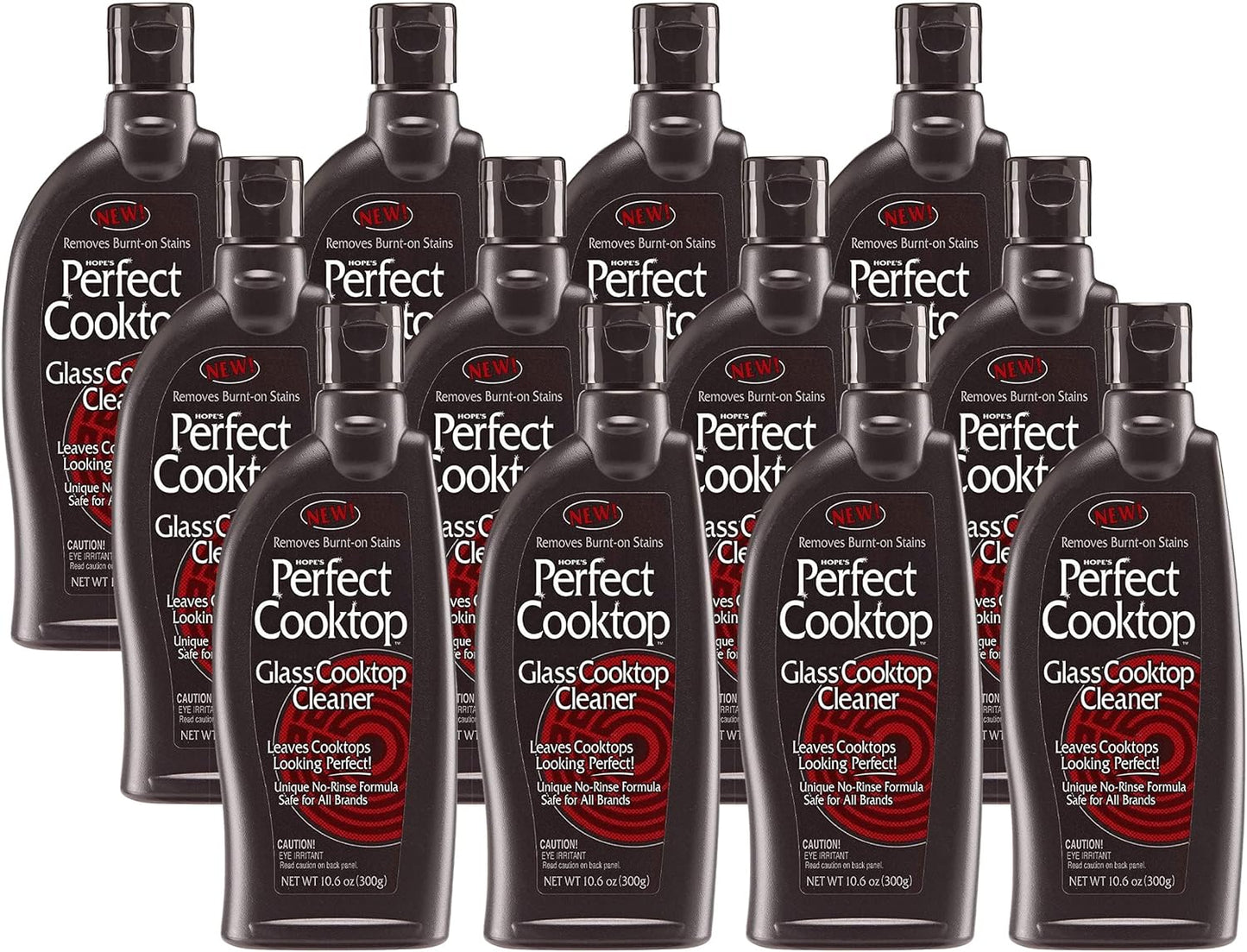 HOPE'S Perfect Cooktop Glass and Ceramic Cooktop and Stove Top Cleaner, Fast Acting and Removes Burnt on Stains from Glass Ceramic Smooth Top Ranges with its No Rinse Formula, 10.6 Oz, Pack of 1