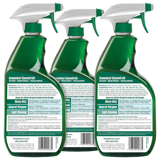 Simple Green AllPurpose Cleaner, 32 Fl Oz (Pack of 3), Original