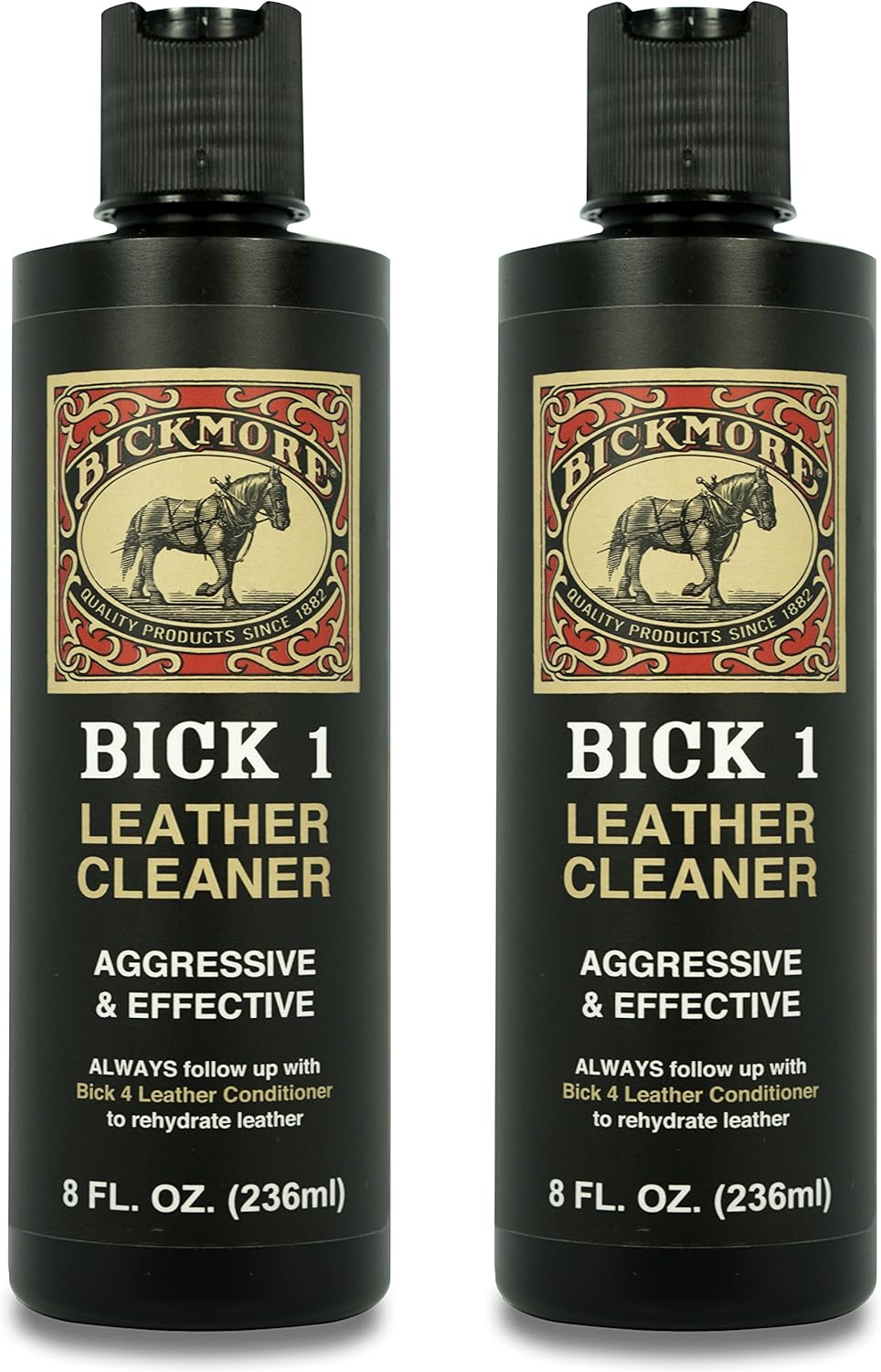 Bickmore Bick 1 Leather Cleaner 8 oz - Clean Dirt, Oil, Sweat, Salt, and Water Stains from All Colored, White, and Black Leather