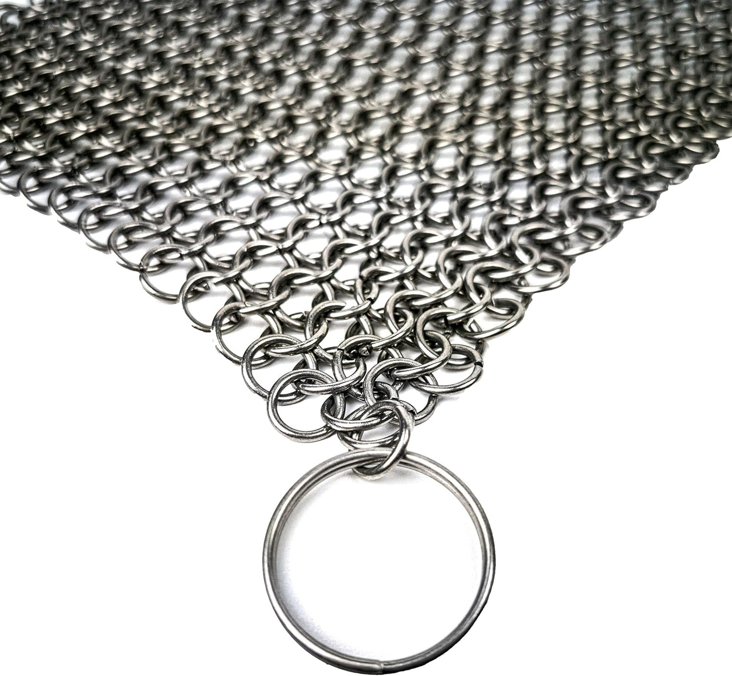 Chainmail Scrubber Cleaner 7.8" x 7.8" Premium 316L Stainless Steel Scrubber for Cast iron Pots,Pan, BBQ Grill, Wok and All Kitchenware Items - Stainless Steel