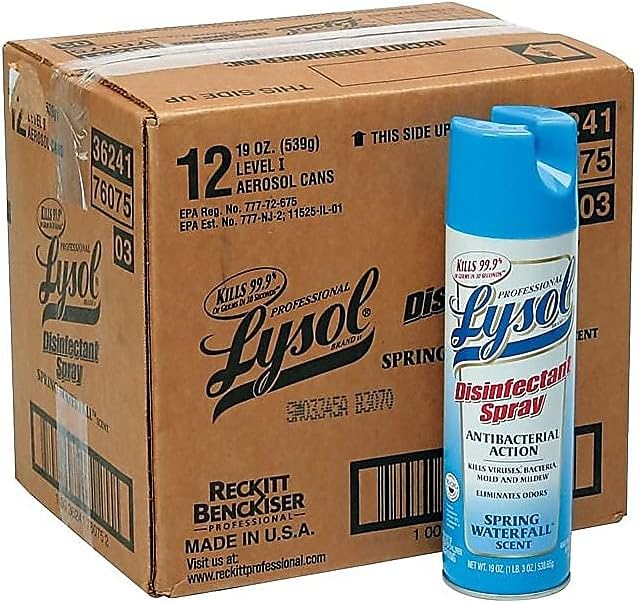 Disinfectant Spray, Household Cleaning Supplies, Disinfecting Multi-Purpose Room Spray, Antibacterial Sanitizer, Deodorizer, Kills Hantavirus, Lemon Breeze, 12.5 Fl Oz