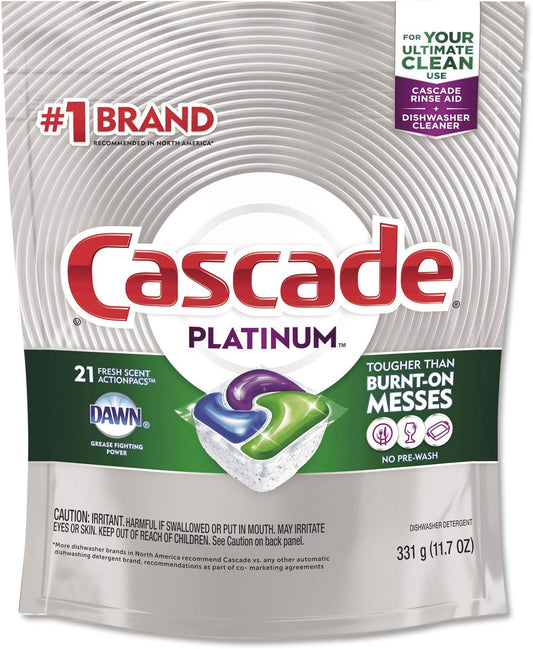 Cascade Platinum Power Boost Dishwasher Pods, Dishwasher Detergent, Dishwasher Soap, Dish Tabs, Dishwashing Tablets, Dish Det