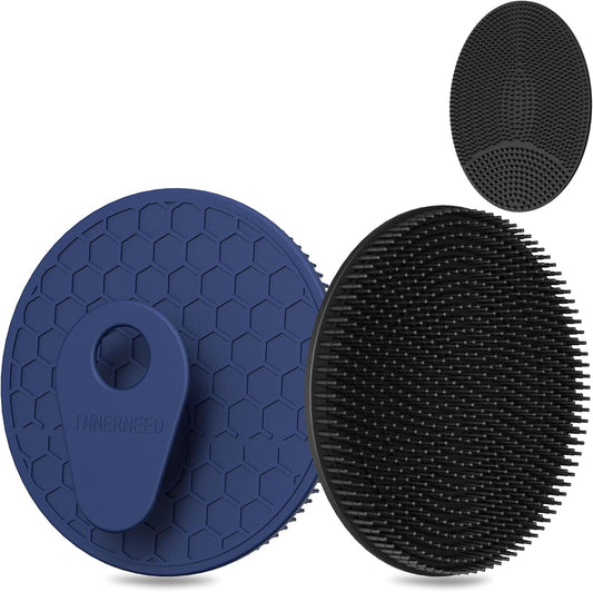 INNERNEED Food-Grade Soft Silicone Body Scrubber Shower Brush Handheld Cleansing Skin Brush, Gentle Exfoliating and Lather We