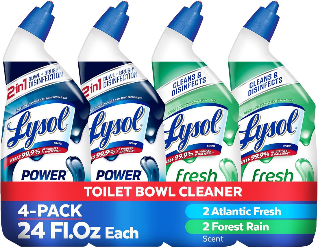 Lysol Toilet Bowl Cleaner, Max Strength Bathroom Cleaning Supplies, Toilet Bowl Cleaner Clinging Gel, Disinfecting and Deodor