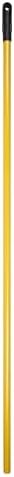 Restaurantware RW Clean 54.3 Inch Non-Slip Handle For Floor Squeegee - Hanging Loop Durable Yellow Iron Handle