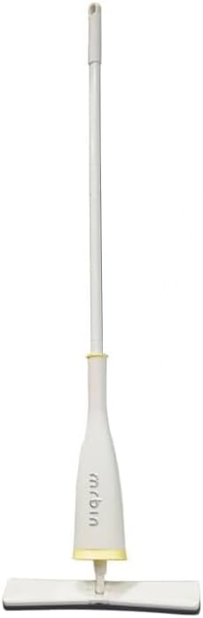 Mrbin Spin Mop for Floor Cleaning and Bucket Set, 2 In 1 Quick Dry Wet Flat Swivel Trapeador Hands Free with Washable Microfiber Pads, Refillable Tank for Hardwood, Laminate, Tile, Vinyl, Cream White