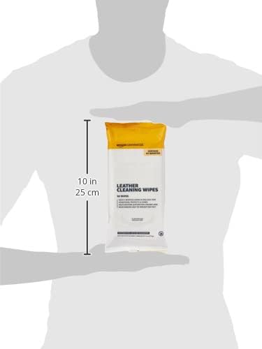 AmazonCommercial Leather Cleaning Wipes, 120 Count, 30 Count (Pack of 4)