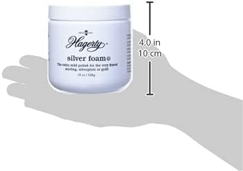 Hagerty Silver Foam - Trusted Silverware Polish and Tarnish Remover Since 1895 for Sterling Silver, Silver-Plate, Gold, and Gold – Made in USA, Kosher Certified, 19 oz