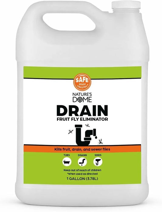 Drain Fly Killer Gel – 1 Gallon – Kills & Prevents Drain Flies, Fruit Flies & Sewer Flies – Natural Plant-Based Treatment for Sinks, Pipes & Drains – Safe for Septic Systems