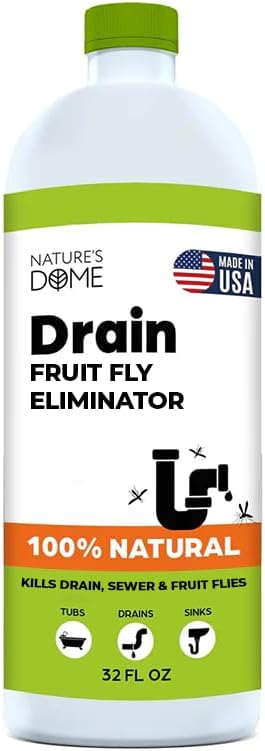 Drain Fly Killer Gel – 1 Gallon – Kills & Prevents Drain Flies, Fruit Flies & Sewer Flies – Natural Plant-Based Treatment for Sinks, Pipes & Drains – Safe for Septic Systems