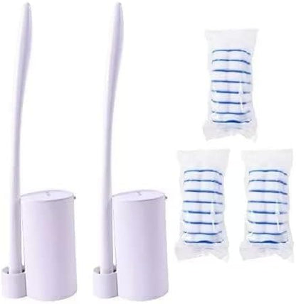 Topo Bear Disposable Toilet Bowl Brush with 40 Toilet Wand Refills, Toilet Bowl Cleaner Wands, Toilet Cleaning System Starter Kit