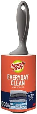 Scotch-Brite Everyday Clean Lint Roller, 95 Sheets, Multi-Purpose Pet Hair, Fuzz, and Lint Remover for Clothes, Furniture, Vehicle Upholstery, and More