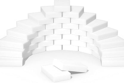 Magic Erasers Sponge, 100 Pack Extra Premium Melamine Sponge Foam Cleaning Pads in Bulk, Non-Scratch Scrub Sponge, Household Cleaning Kitchen Dish Sponges (White)