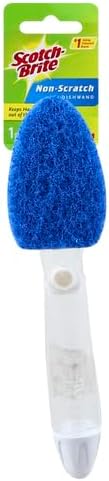 Scotch-Brite Non-Scratch Dishwand Kit, Includes 1 Wand & 8 Refill Pads, Keep Hands Out of the Mess, Blue