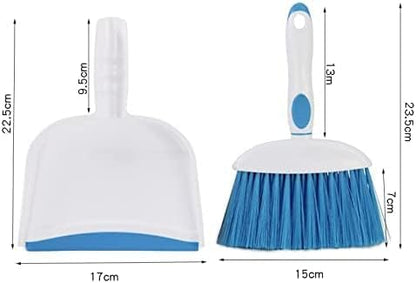 Small Broom and Dustpan Set, Small Dustpan and Brush Set, Mini Dust pan and Brush, Hand Broom and dust pan, Mini dustpans are Ideal for Cleaning Little Areas Like desks, Kitchens, pet Rooms. (3 Set)
