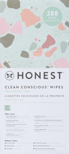 The Honest Company Hypoallergenic Multi-Use Baby Wipes for Sensitive Baby Skin, Rose Blossom, 60 Count