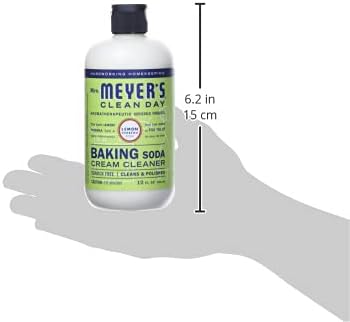 MRS. MEYER'S CLEAN DAY Baking Soda Cream Cleaner, Cuts Grease, Scratch-Free Polish, Lemon Verbena, 16 Fl Oz, Pack of 1