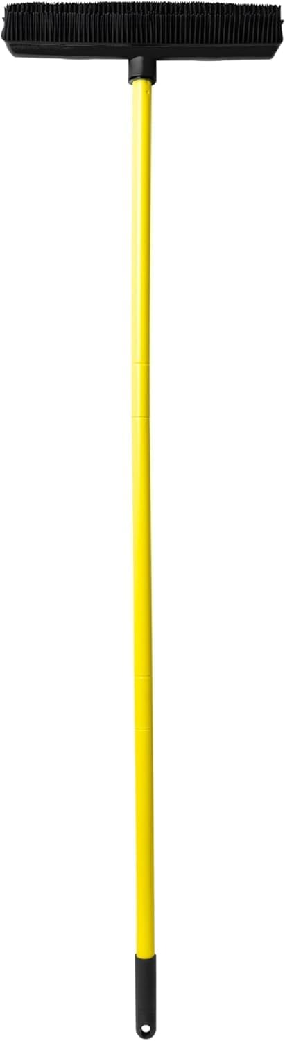 FURemover Pet Hair Removal Rubber Broom, 61" Telescopic Handle