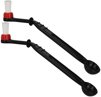 Number-One Coffee Machine Brush Cleaner Nylon Espresso Machine Brush Grinder Brush Coffee Cleaning Tool with Spoon (Pack of 2)