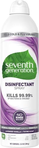 Seventh Generation Disinfecting Spray Cleaner Eucalyptus and Thyme Disinfectant 13.9 oz, Pack of 8