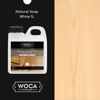 WOCA Natural Soap, Natural 1L - Concentrated Wood Cleaner for oil finished hardwood floors, tables, millwork, cutting boards, countertops and butcher block