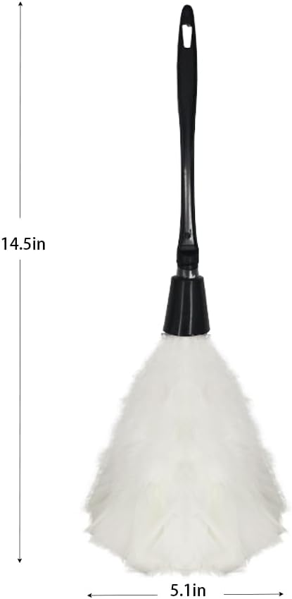 2PCS Feather Duster French Maid Accessories - Soft White Cleaning Feather Dust Prop