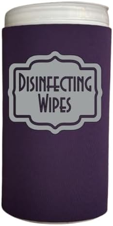 Disinfecting Wipes Cover with Silver Label Modern (Large, Black)