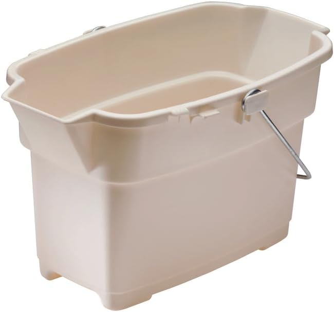 Rubbermaid Roughneck Square Bucket 12-Quart Blue Sturdy Pail Bucket Organizer Household Cleaning Supplies Projects Mopping Storage Comfortable Durable Grip Pour Handle