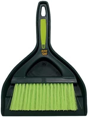 Pine-Sol Mini Dustpan and Brush Set | Nesting Snap-On Design | Portable, Compact Dust Pan and Hand Broom for Cleaning, Green