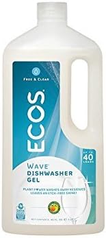 Earth Friendly Products Wave Auto Dishwasher Gel, Free & Clear 40 fl oz(Pack of 6)