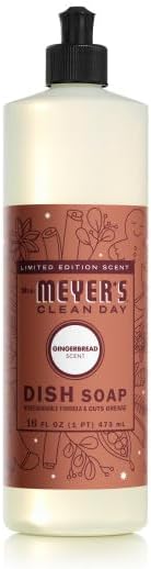 Mrs. MEYER'S CLEAN DAY Liquid Dish Soap 3 Pack Variety, Acorn Spice, Apple Cider, Fall Leaves, 16 OZ Each, 1 CT