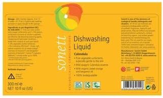 Sonett Organic Dishwashing Liquid Organic 100% Biodegradable Lemon, 34 Fl.Oz (1 Count)