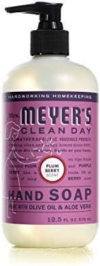 Mrs. MEYER'S Liquid Hand Soap Variety, 1 Plum Berry Refill, 1 Plum Berry Hand Soap (Vareity Pack)