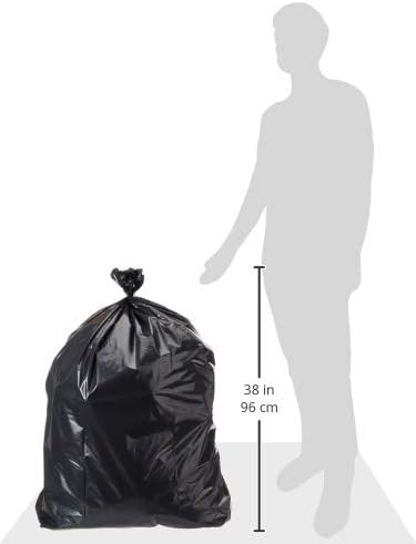 AmazonCommercial Construction Contractor Bag, Puncture Resistant, 42 Gallon, 3 Mil, 50 Count