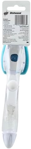 Scotch-Brite Non-Scratch Dishwand Kit, Includes 1 Wand & 8 Refill Pads, Keep Hands Out of the Mess, Blue