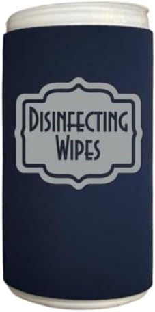 Disinfecting Wipes Cover with Silver Label Modern (Large, Black)