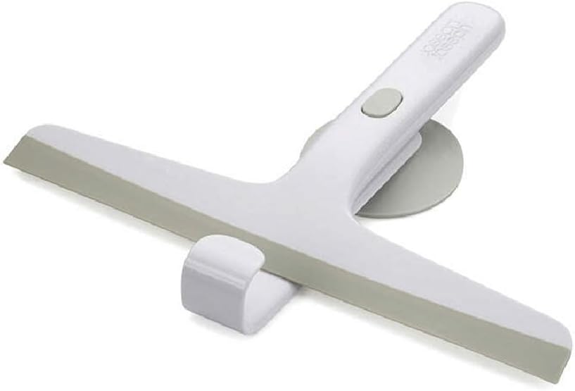 Joseph Joseph EasyStore Shower Glass Squeegee and Window Cleaner with Storage Hook, Bathroom Accessories